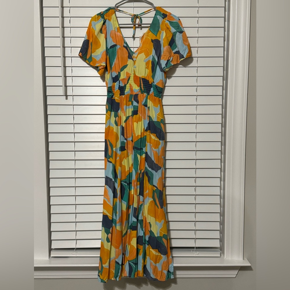 Able the Label Colorful Abstract Maxi Dress